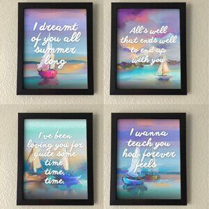 New Framed Taylor Swift Quote Wall Art — Eras Tour Decor — (New Frame Included)